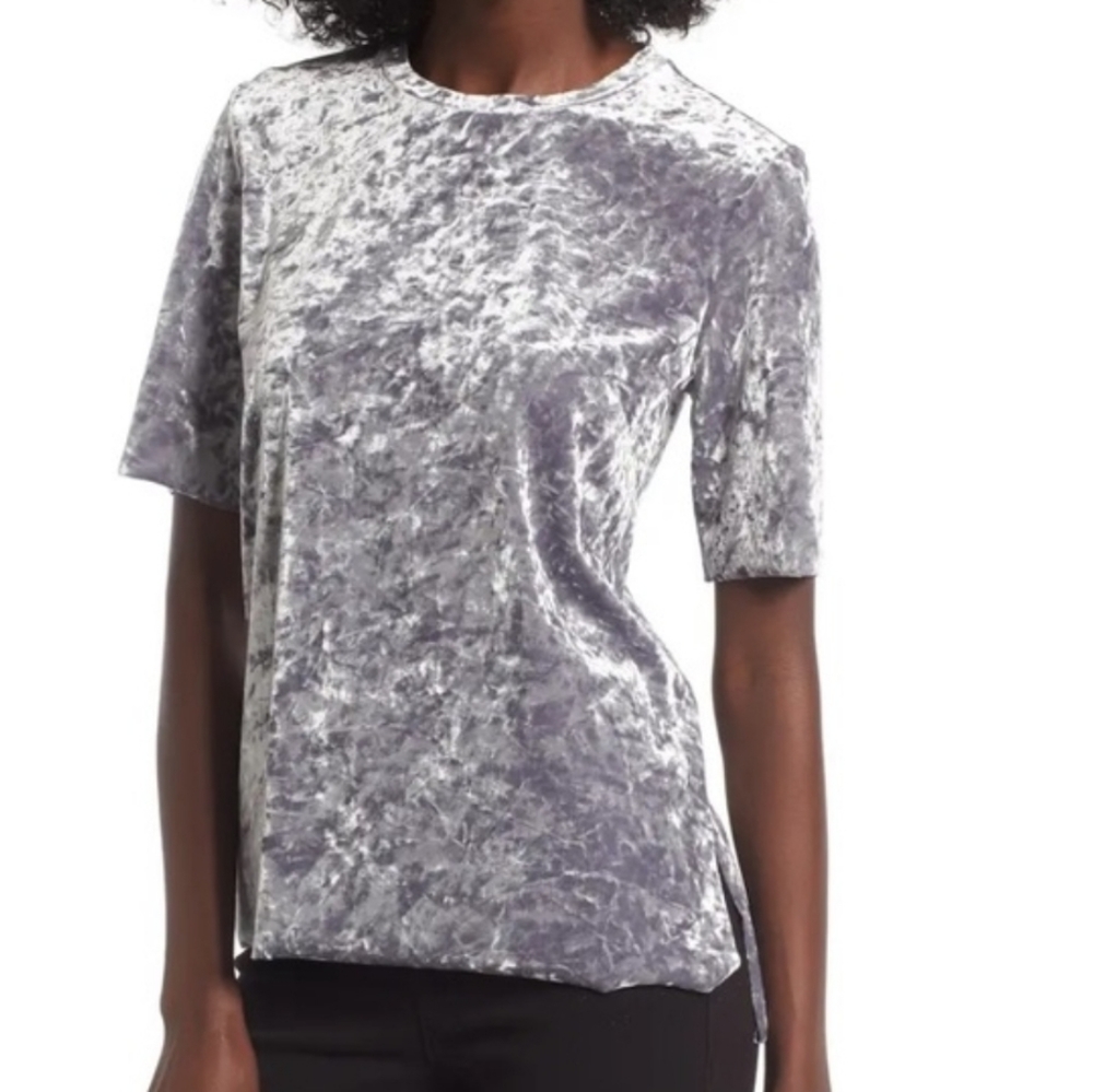 BP Silver Velvet Top